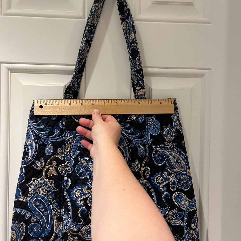 Curvy Tote in Windsor Navy by Vera Bradley - Picture 7 of 12